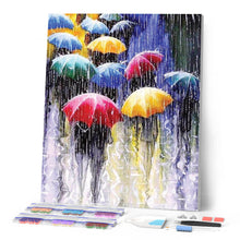 Afbeelding in Gallery-weergave laden, Diamond Painting - Paraplu's in de regen Diamond Painting Romantiek, romantiek