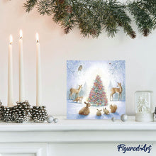 Afbeelding in Gallery-weergave laden, Diamond Painting - Kerstboom en dieren dieren, Kerstmis, Diamond Painting Dieren