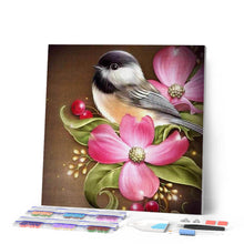 Afbeelding in Gallery-weergave laden, Diamond Painting - Kleine vogel en bloemen dieren, vogels, Diamond Painting Dieren, Diamond Painting Bloemen, bloemen