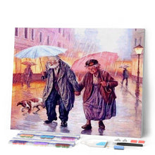 Afbeelding in Gallery-weergave laden, Diamond Painting - Koppel in de regen Diamond Painting Romantiek, romantiek