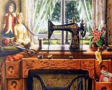 Afbeelding in Gallery-weergave laden, Diamond Painting - Naaimachine Diamond Painting Romantiek, romantiek