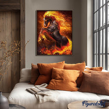 Afbeelding in Gallery-weergave laden, Diamond Painting - Vuur paard dieren, Diamond Painting Dieren, paarden