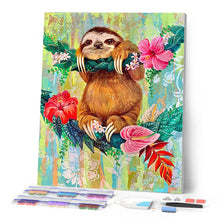 Afbeelding in Gallery-weergave laden, Diamond Painting - Luiaard op zijn tak