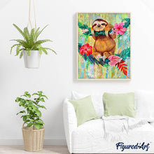 Afbeelding in Gallery-weergave laden, Diamond Painting - Luiaard op zijn tak