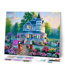 Afbeelding in Gallery-weergave laden, Diamond Painting - Groot huis en bloementuin