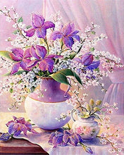 Afbeelding in Gallery-weergave laden, Diamond Painting - Mooi boeket van paarse bloemen