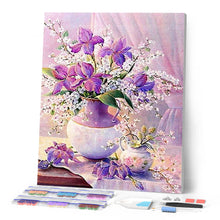 Afbeelding in Gallery-weergave laden, Diamond Painting - Mooi boeket van paarse bloemen