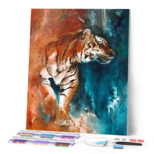 Afbeelding in Gallery-weergave laden, Diamond Painting - Abstracte tijger dieren, Diamond Painting Dieren, tijgers