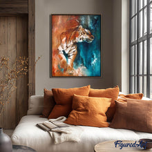 Afbeelding in Gallery-weergave laden, Diamond Painting - Abstracte tijger dieren, Diamond Painting Dieren, tijgers