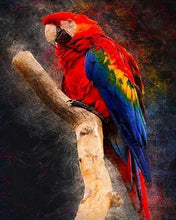 Afbeelding in Gallery-weergave laden, Diamond Painting - Rode papegaai dieren, vogels, Diamond Painting Dieren, papegaaien