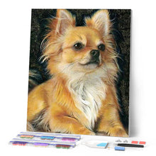 Afbeelding in Gallery-weergave laden, Diamond Painting - Kleine rode hond dieren, Diamond Painting Dieren, honden