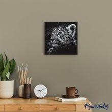 Afbeelding in Gallery-weergave laden, Diamond Painting - Luipaard zwart-wit dieren, Diamond Painting Dieren, luipaarden