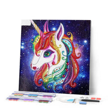 Afbeelding in Gallery-weergave laden, Diamond Painting - Abstracte Eenhoorn dieren, Diamond Painting Dieren, eenhoorns