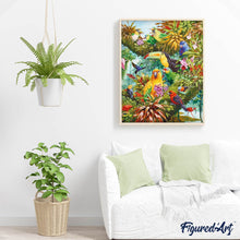 Afbeelding in Gallery-weergave laden, Diamond Painting - Toucan en andere vogels