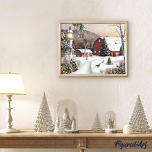 Afbeelding in Gallery-weergave laden, Diamond Painting - Boerderij in de sneeuw Diamond Painting Landschappen, landschappen, winter