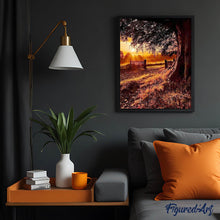Afbeelding in Gallery-weergave laden, Diamond Painting - Dageraad op het platteland Diamond Painting Landschappen, landschappen