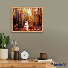 Afbeelding in Gallery-weergave laden, Diamond Painting - Dame en de leeuw dieren, Diamond Painting Dieren, leeuwen