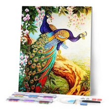 Afbeelding in Gallery-weergave laden, Diamond Painting - Pauwen op een tak dieren, Diamond Painting Dieren, pauwen