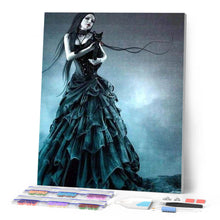 Afbeelding in Gallery-weergave laden, Diamond Painting - Vrouw in het zwart Diamond Painting Romantiek, romantiek