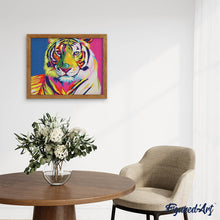 Afbeelding in Gallery-weergave laden, Diamond Painting - Tijger kleurrijk dieren, Diamond Painting Dieren, tijgers