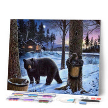 Afbeelding in Gallery-weergave laden, Diamond Painting - Beer in de sneeuw dieren, beer, Diamond Painting Dieren, winter