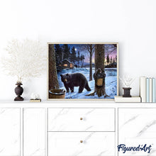 Afbeelding in Gallery-weergave laden, Diamond Painting - Beer in de sneeuw dieren, beer, Diamond Painting Dieren, winter