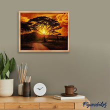 Afbeelding in Gallery-weergave laden, Diamond Painting - Grote boom en zonsopgang