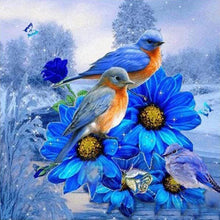 Afbeelding in Gallery-weergave laden, Diamond Painting - Blauwe Vogels dieren, vogels, Diamond Painting Dieren