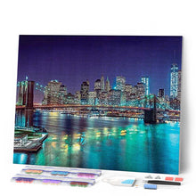 Afbeelding in Gallery-weergave laden, Diamond Painting - Rivier en wolkenkrabbers