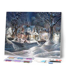 Afbeelding in Gallery-weergave laden, Diamond Painting - Huizen in de winter Diamond Painting Landschappen, landschappen