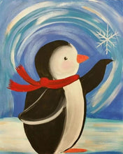 Afbeelding in Gallery-weergave laden, Diamond Painting - Pinguïn met rode sjaal dieren, Diamond Painting Dieren