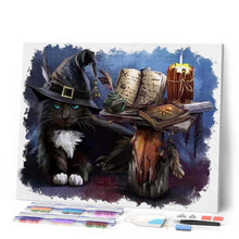 Afbeelding in Gallery-weergave laden, Diamond Painting - Kat Tovenaar dieren, katten, Diamond Painting Dieren