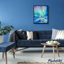 Afbeelding in Gallery-weergave laden, Diamond Painting - Beren en noorderlicht dieren, beer, Diamond Painting Dieren