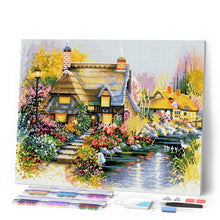 Afbeelding in Gallery-weergave laden, Diamond Painting - Huis aan de rand van de rivier