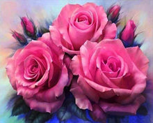 Afbeelding in Gallery-weergave laden, Diamond Painting - Drie rozen bloeien dieren, Diamond Painting Dieren