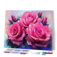 Afbeelding in Gallery-weergave laden, Diamond Painting - Drie rozen bloeien dieren, Diamond Painting Dieren