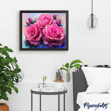 Afbeelding in Gallery-weergave laden, Diamond Painting - Drie rozen bloeien dieren, Diamond Painting Dieren