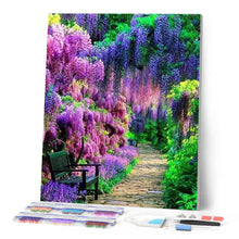 Afbeelding in Gallery-weergave laden, Diamond Painting - Blauwe regen Bloem Diamond Painting Landschappen, landschappen