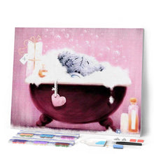 Afbeelding in Gallery-weergave laden, Diamond Painting - Teddy in zijn bad Diamond Painting Romantiek, romantiek