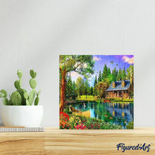 Afbeelding in Gallery-weergave laden, Diamond Painting - Het huis aan het meer Diamond Painting Landschappen, landschappen