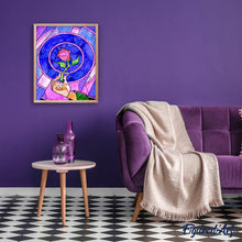 Afbeelding in Gallery-weergave laden, Diamond Painting - Roze gebrandschilderd glas Diamond Painting Bloemen, bloemen