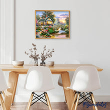 Afbeelding in Gallery-weergave laden, Diamond Painting - Gezellig huis en bloemen Diamond Painting Landschappen, landschappen