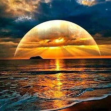 Afbeelding in Gallery-weergave laden, Diamond Painting - Zonsondergang op zee Diamond Painting Landschappen, landschappen