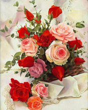 Afbeelding in Gallery-weergave laden, Diamond Painting - Mooie rozen Diamond Painting Bloemen, bloemen
