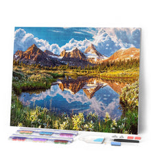 Afbeelding in Gallery-weergave laden, Diamond Painting - Uitzicht op berg en meer