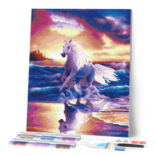 Afbeelding in Gallery-weergave laden, Diamond Painting - Galoppende paard bij de zee
