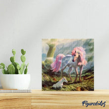 Afbeelding in Gallery-weergave laden, Diamond Painting - Eenhoorn en baby dieren, Diamond Painting Dieren, eenhoorns