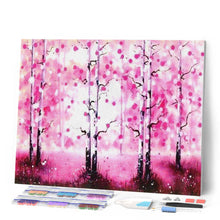 Afbeelding in Gallery-weergave laden, Diamond Painting - Bladloze bomen Diamond Painting Landschappen, landschappen, bomen