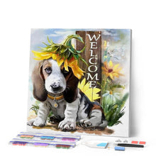 Afbeelding in Gallery-weergave laden, Diamond Painting - Welkom hond dieren, Diamond Painting Dieren