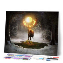 Afbeelding in Gallery-weergave laden, Diamond Painting - Herten en volle maan dieren, Diamond Painting Dieren